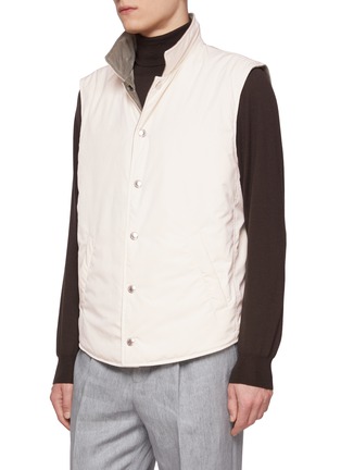 Detail View - Click To Enlarge - BRUNELLO CUCINELLI - Stand Collar Reversible Padded Vest