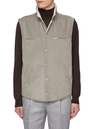 Main View - Click To Enlarge - BRUNELLO CUCINELLI - Stand Collar Reversible Padded Vest