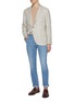 Figure View - Click To Enlarge - BRUNELLO CUCINELLI - Asian Fit Notch Lapel Linen Wool Silk Blazer