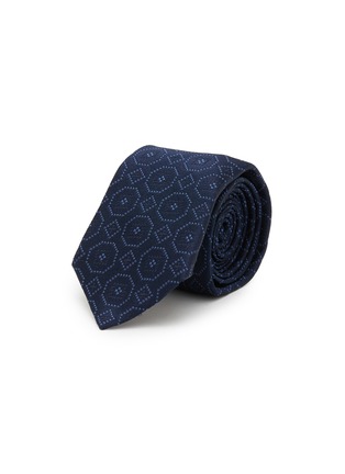 Main View - Click To Enlarge - BRUNELLO CUCINELLI - Geometrical Pattern Silk Tie