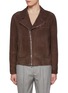 Main View - Click To Enlarge - BRUNELLO CUCINELLI - Buckled Hem Leather Biker Jacket