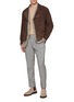 Figure View - Click To Enlarge - BRUNELLO CUCINELLI - Buckled Hem Leather Biker Jacket