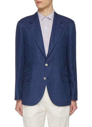 Main View - Click To Enlarge - BRUNELLO CUCINELLI - Notch Lapel Linen Blazer