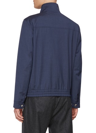 Back View - Click To Enlarge - BRUNELLO CUCINELLI - Stand Collar Water Resistant Virgin Wool Jacket