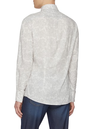 Back View - Click To Enlarge - BRUNELLO CUCINELLI - Buttoned Down Paisley Cotton Shirt