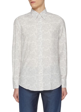 Main View - Click To Enlarge - BRUNELLO CUCINELLI - Buttoned Down Paisley Cotton Shirt