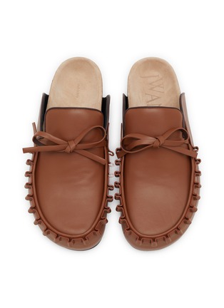 Detail View - Click To Enlarge - JW ANDERSON - Ruffle Leather Men's Loafer Mules