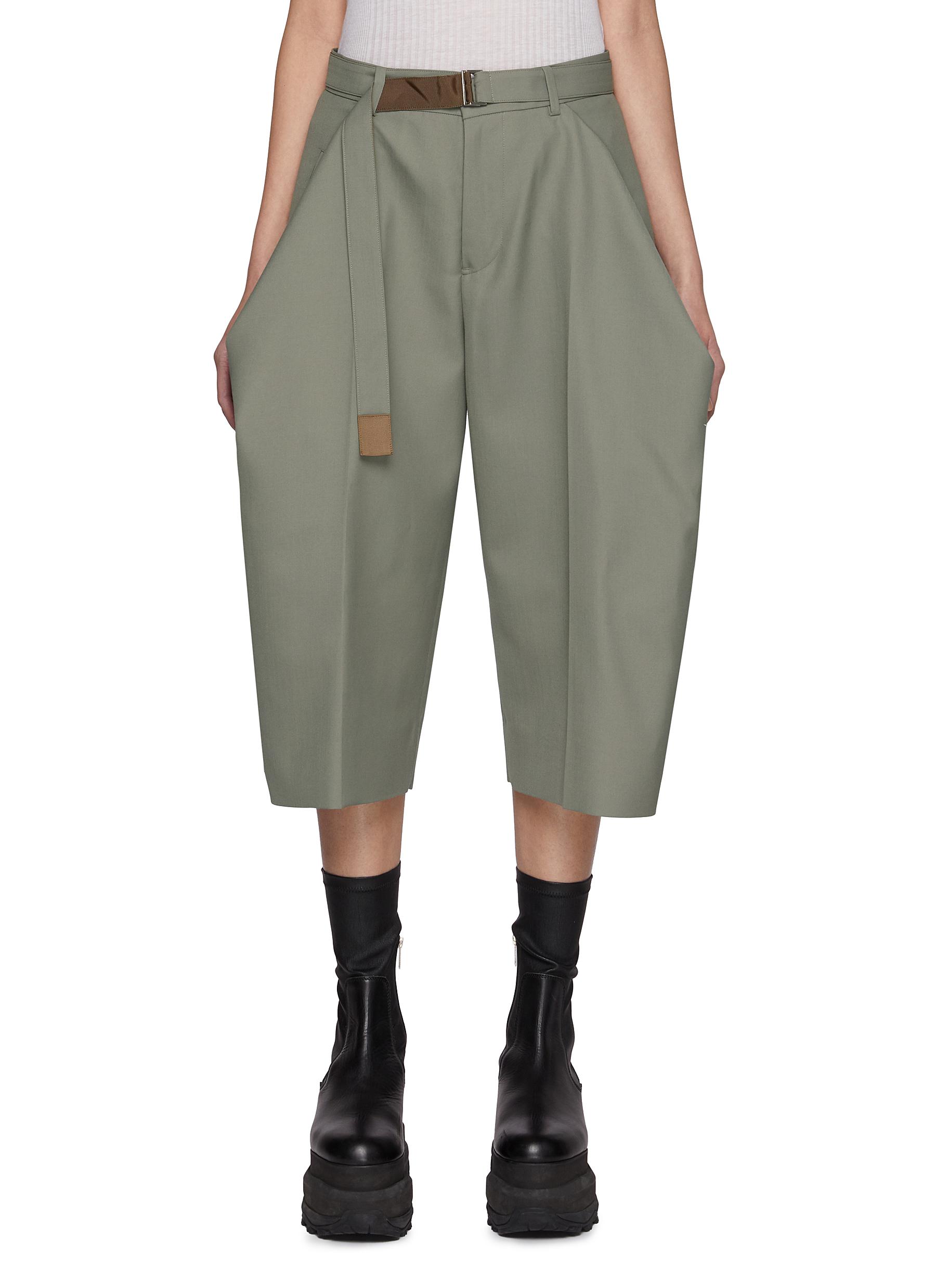【sacai】Big Pocket Wool Long Shorts SACAI | Big Pocket Suiting Shorts | Women | Lane Crawford