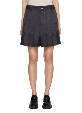 Main View - Click To Enlarge - SACAI - Denim Mix Shorts