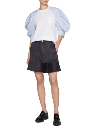 Figure View - Click To Enlarge - SACAI - Denim Mix Shorts