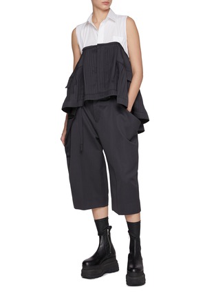 Figure View - Click To Enlarge - SACAI - Big Pocket Wool Long Shorts