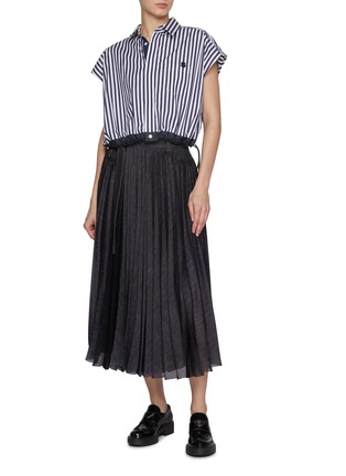 Figure View - Click To Enlarge - SACAI - Denim Mix Skirt