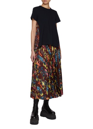 Figure View - Click To Enlarge - SACAI - Belted Pleated Skirt