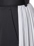  - SACAI - Contrast Pleated Back Wool Skirt