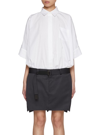 Main View - Click To Enlarge - SACAI - Hybrid shirt Dress