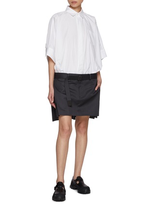 Figure View - Click To Enlarge - SACAI - Hybrid shirt Dress