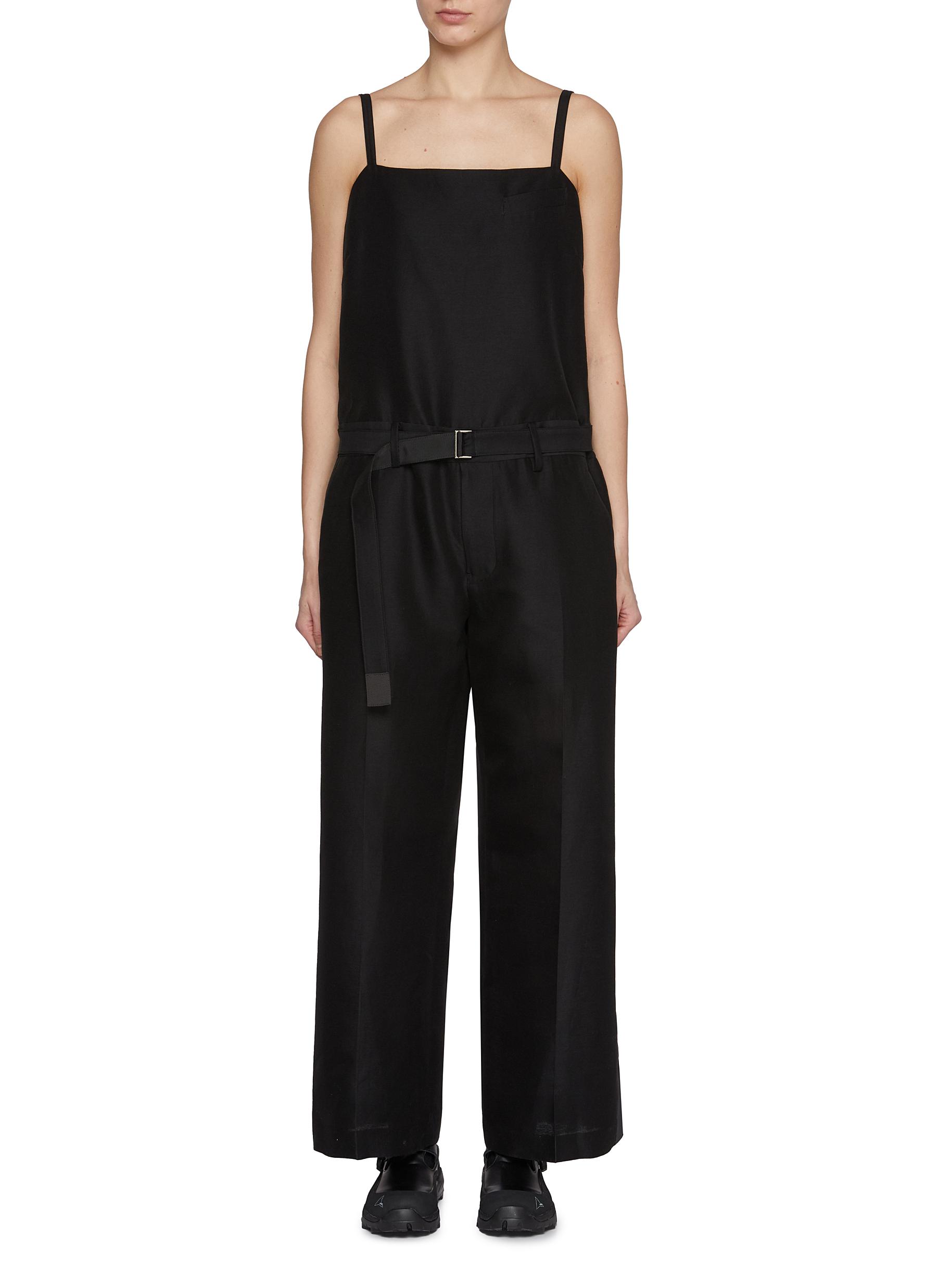 【sacai】Belted Silk Cotton Jumpsuit SACAI | Belted Silk Cotton Jumpsuit | Women | Lane Crawford