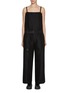 Main View - Click To Enlarge - SACAI - Belted Silk Cotton Jumpsuit