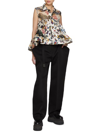 Figure View - Click To Enlarge - SACAI - Big Pocket Silk Cotton Pants