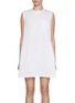 Main View - Click To Enlarge - SACAI - Crewneck Pleated Back Pocket Dress