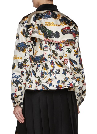 Back View - Click To Enlarge - SACAI - Tropical Car Race Print Jacket