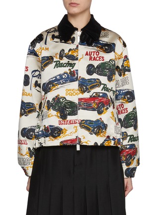 Main View - Click To Enlarge - SACAI - Tropical Car Race Print Jacket