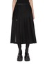 Main View - Click To Enlarge - SACAI - Pleated Slit Silk Cotton Midi Skirt