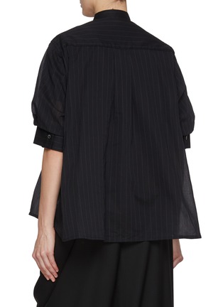 Back View - Click To Enlarge - SACAI - Hybrid Layered Cotton Shirt