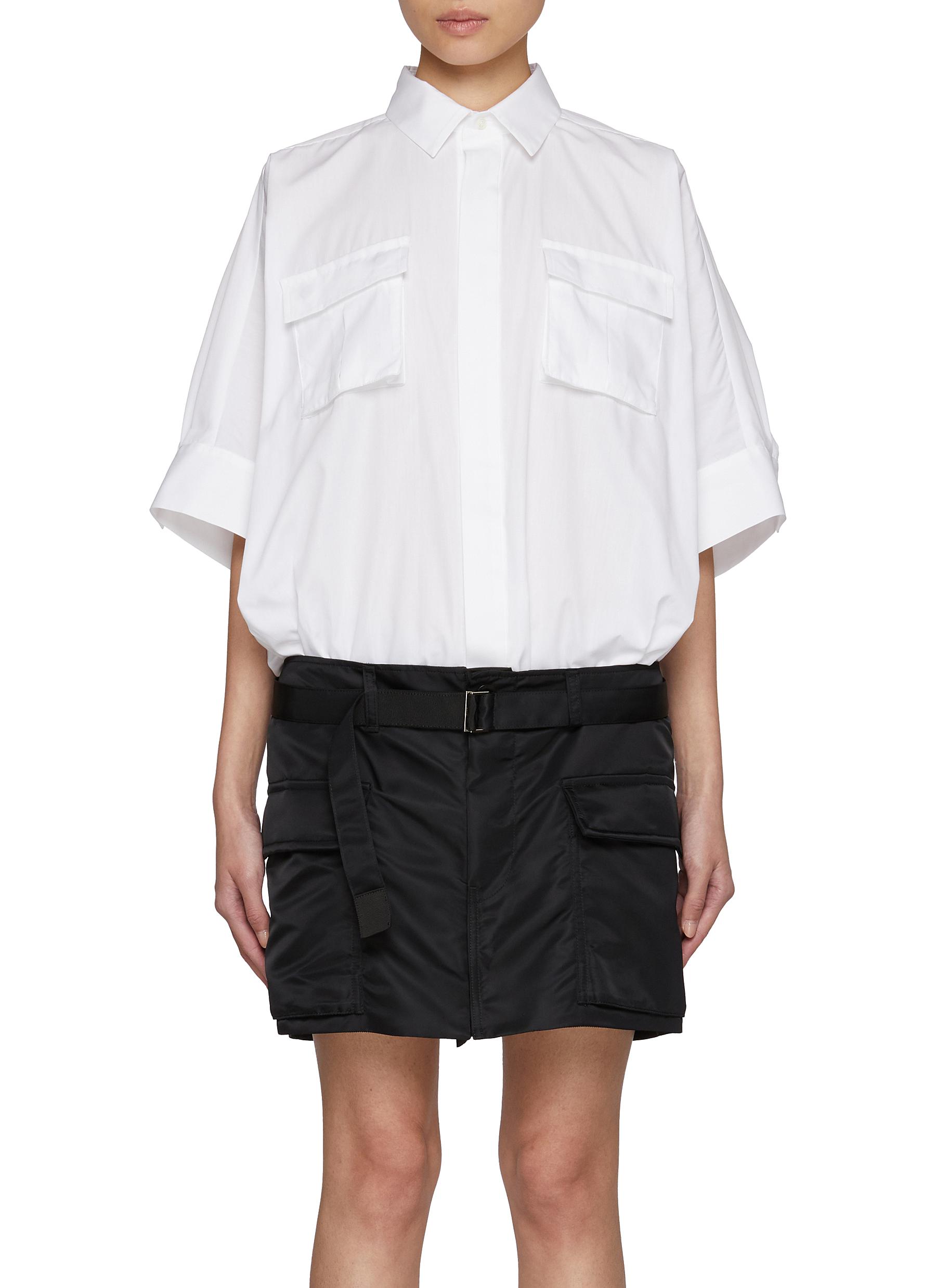 【sacai】Contrast Shirt Dress SACAI | Contrast Shirt Dress | Women | Lane Crawford