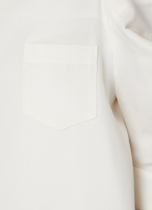  - SACAI - Square Neck Balloon Sleeve Silk Cotton Skirt