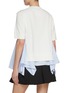 Back View - Click To Enlarge - SACAI - Cotton Poplin Knit Mix Top