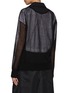 Back View - Click To Enlarge - SACAI - Notch lapel Double Breasted Half Sheer Blazer