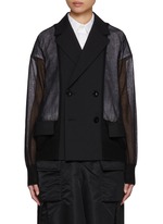 【sacai】Notch lapel Double Breasted Half Sheer Blazer SACAI | Notch lapel Double Breasted Half Sheer Blazer