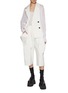 Figure View - Click To Enlarge - SACAI - Notch lapel Double Breasted Half Sheer Blazer