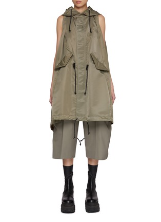 Main View - Click To Enlarge - SACAI - Relaxed Hoodie Vest