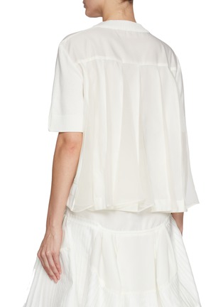 Back View - Click To Enlarge - SACAI - Hybrid Twill Knit Top