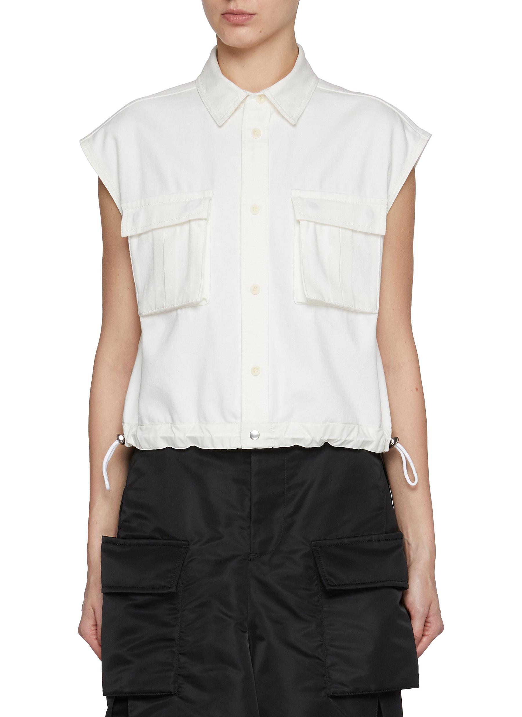 SACAI | Denim Mix Shirt | Women | Lane Crawford