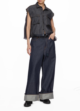 Figure View - Click To Enlarge - SACAI - Denim Mix Shirt