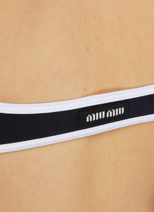  - MIU MIU - Strappy Contrast Trim Technical Knit Bikni Top