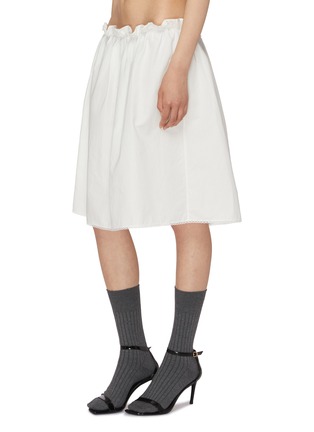 Detail View - Click To Enlarge - MIU MIU - Slubbed Folded Cotton Poplin Dress