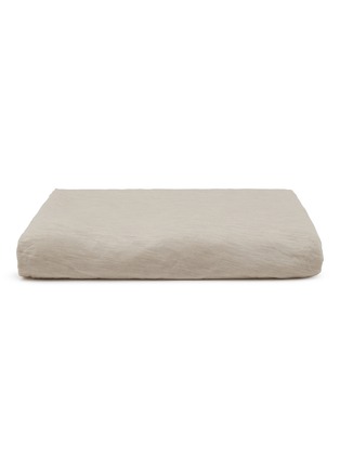 Main View - Click To Enlarge - SHLEEP - Merino Jersey Super King Size Fitted Sheet — Tropical Sand