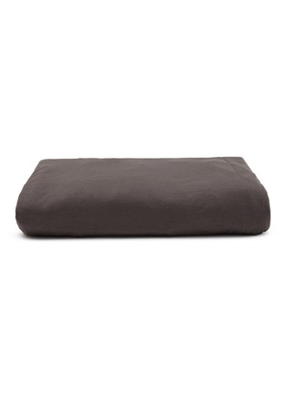 Main View - Click To Enlarge - SHLEEP - Merino Jersey Super King Size Fitted Sheet — Charcoal Slate