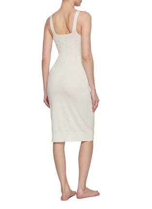 Back View - Click To Enlarge - SHLEEP - Merino Silk Seamless Knit Slip Dress Size XS — Ivory Tusk