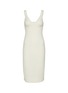 Main View - Click To Enlarge - SHLEEP - Merino Silk Seamless Knit Slip Dress Size XS — Ivory Tusk