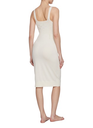 Back View - Click To Enlarge - SHLEEP - Merino Silk Seamless Knit Slip Dress Size S — Ivory Tusk