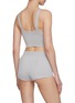 Back View - Click To Enlarge - SHLEEP - Merino Silk Seamless Knit Shorts Size S — Platinum Slate