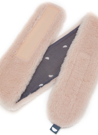 Detail View - Click To Enlarge - SHLEEP - Merino Knitted Fleece Spa Headband — Dusty Rose