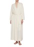 Front View - Click To Enlarge - SHLEEP - Extra Small/Small Merino Silk Seamless Knit Dressing Gown — Ivory Tusk