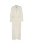 Main View - Click To Enlarge - SHLEEP - Extra Small/Small Merino Silk Seamless Knit Dressing Gown — Ivory Tusk