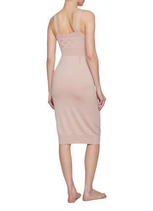 Back View - Click To Enlarge - SHLEEP - Merino Silk Seamless Knit Slip Dress Size S — Dusty Rose